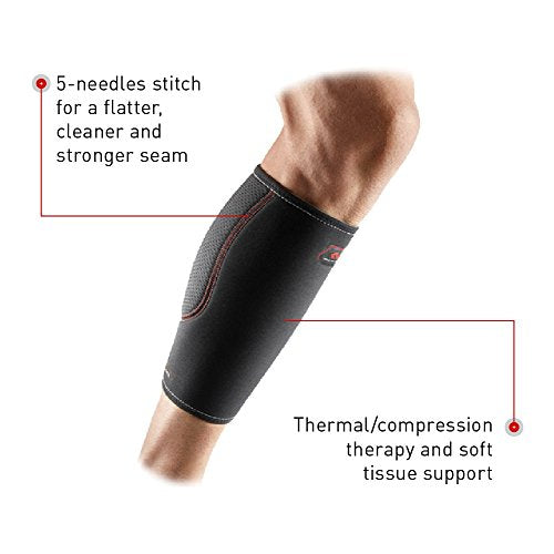 McDavid Calf Compression Sleeve for Men and Women – Latex-Free Light Support for Shin Splints, Varicose Veins, Calf Strains – for Running, Walking, Hiking - size: Medium