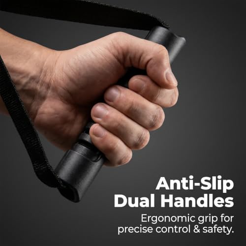 Leg Lifter Strap with Dual Handles, Adjustable Thick Elastic Leg Lifter for Knee Recovery, Post Knee Surgery Must Haves, Knee Exercise Equipment, Hip Kit Aids for Knee Replacement Recovery, Portable Leg Stretching Strap for Home Fitness & Mobility Trainin