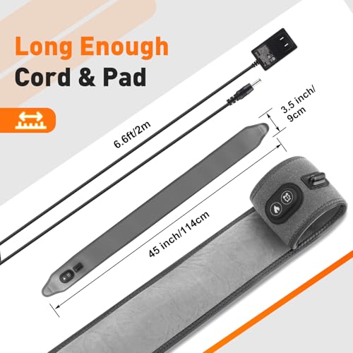 Elbow Heating Pad, Flexible Electric Heating Pads for Arm, Knee, Leg, Heated Pad with 4 Heat Settings and 3 Timer Modes, Wrap Around Heating Pad with 78" Long Charge Cord