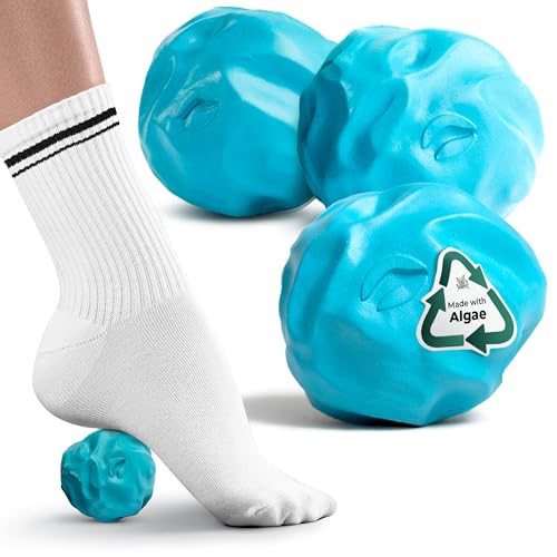 Oceanfoam Ball Roller, Lacrosse Ball Massage Ball Therapy - Miami Blue, 3pk - color: Pack of 3 (Miami Blue)