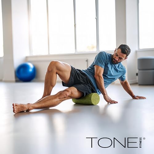 TONE Fitness Firm High-Density Foam Roller for Exercise, Massage & Recovery - color: Green, size: 18 Inch