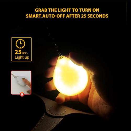 Tubasion 2-in-1 Purse Light with Clip & Hook, USB-C Rechargeable Handbag Light, Ultra Bright Bag Lights for Purses, Upgraded Automatic Sensor Purse Must Haves Accessories Gift for Women Girls - style: Teardrop_1Pack with Gift-Box