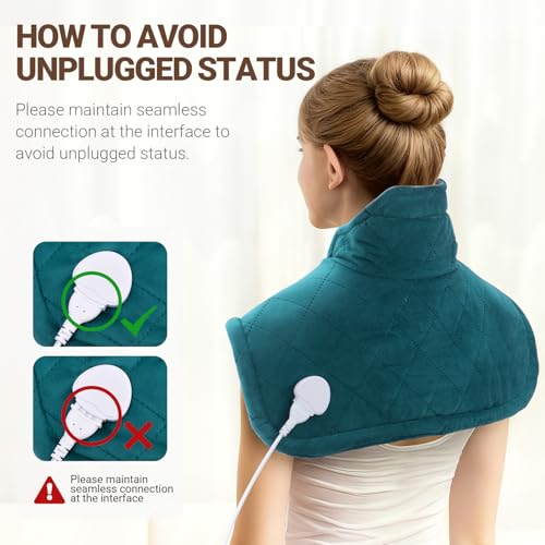 Graphene-Infused Heating Pad for Neck and Shoulders and Back, Heated Wrap
