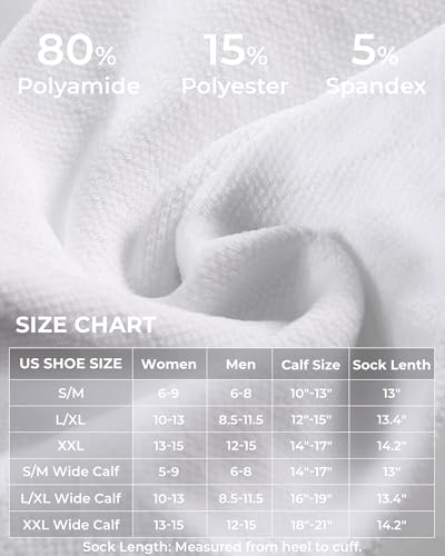 FITRELL 15-20mmHg Compression Socks for Women & Men 4 Pairs - color: White*4, size: Small-Medium