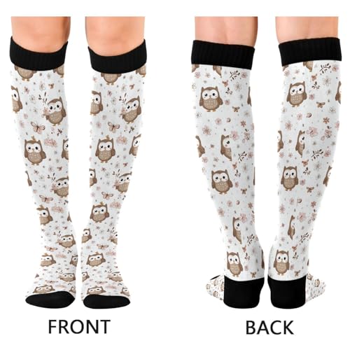 Wusikd Cute Penguin Compression Socks for Women and Men Circulation Long Socks for Athletic Running 1 - color: Multi 19