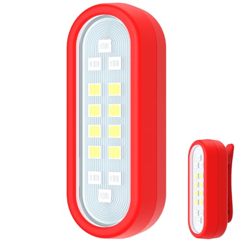Running Lights for Runners, Rechargeable Walking Light for Night Walking, Portable Hands Free Flashlight for Walkings Dog, Safety Lights for Walkings at Night, Clip Light Flashing Camping(1Pcs Red)