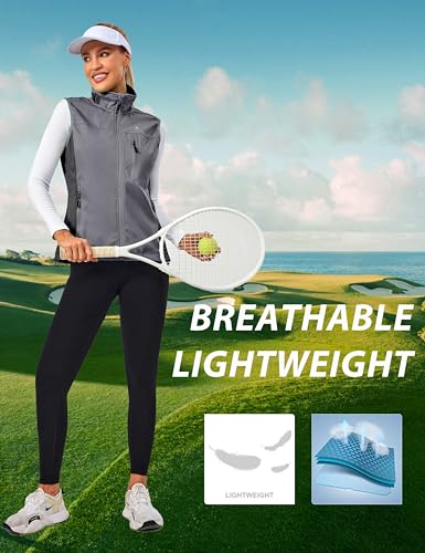 Little Donkey Andy Women's Lightweight Vest Windproof Sleeveless Jacket - color: Gray, size: X-Small