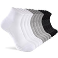 Ankle Socks Women White Black, 6/12 Pairs Running Quarter Socks - color: Black White Gray, size: 5-8