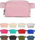 YOSHUYUKI Fanny Pack Crossbody Bag Trendy Waterproof Small Sling Cross Body Purse for Women Men Fashion Waist Packs Mini Belt Pouch Chest Bum Hip Bag Lulu Dupes for Travel Vacation Running Pink - color: Pastel Pink