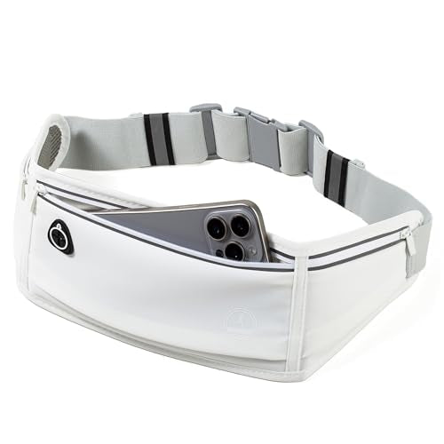 Running Belt Slim Fanny Pack Jogging Pouch Phone Holder Waist Pack - White - color: T White