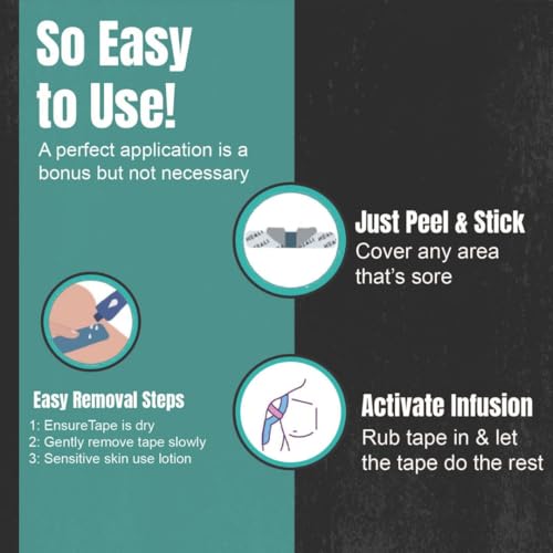 Heali Kinesiology Tape 3 Pack, Magnesium & Menthol Infused, Elastic Sports Tape, Shoulder, Knee, Elbow, Ankle, Waterproof, Latex Free, Muscle Recovery, K Tape, Black Zebra - color: Black Zebra, size: 3-Pack