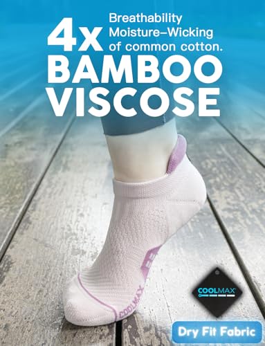 Juclise Women's No Show Compression Running Socks, 3 Pairs - color: Sandy Melon+dusty Pink+watermelon, size: Medium