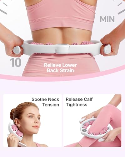 MERACH Cellulite Massage Tool, Push Pull Roller, Leg Massager - color: Pink