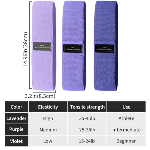 Resistance Bands for Working Out with Exercise Bands Guid - color: Purple