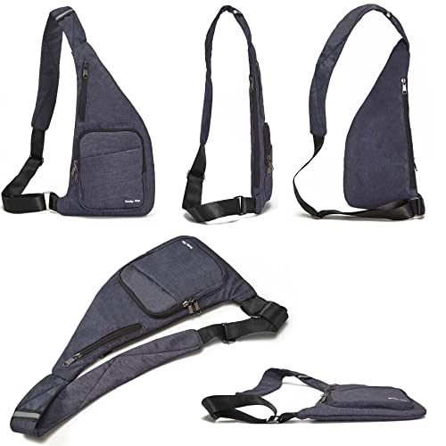 Seoky Rop Sling Bag Slim Personal Purse Pocket Small Crossbody Chest Bag - color: Blue-2, size: Small