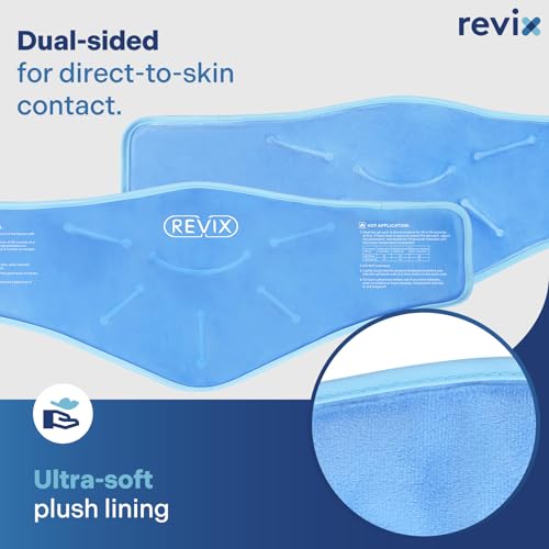 REVIX Neck Ice Pack Wrap – Reusable Hot Cold Gel Pack for Neck and Shoulder - style: Neck Blue-1 Pack