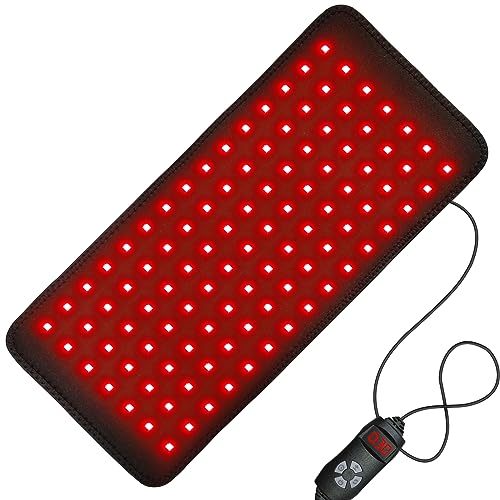 bonodave Red Light Therapy Pad for Body Back Knee Shoulder Hands Feet 660nm 850nm Home Use 3 Chips in 1 Infrared Wrap Belt Gift for Women Men (Corded)