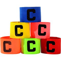 6 Pieces Elastic Soccer Captain Armband Adjustable Football Basketball Player Bands for Adult Youth - color: 6 Colors