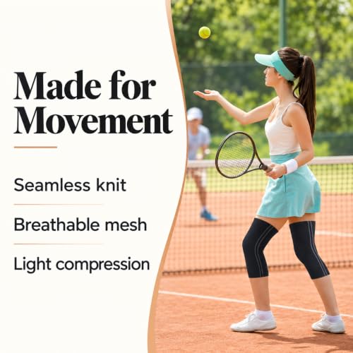 CopperJoint Athletic Knee Sleeve Pair Women & Men, Moderate Support, Small - size: Small
