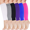Geyoga 6 Pairs Calf Compression Sleeve for Men Women Football Leg Sleeve Elastic Calf Support Sock for Sports Cycling Running Basketball - size: Medium