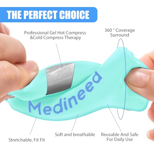 Medineed 2PCS Finger Gel Ice Pack Sleeves, Cold Therapy for Injuries, Green - color: Green
