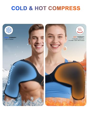 Shoulder Ice Pack Wrap for Rotator Cuff Cold Therapy Brace - color: X-large Black