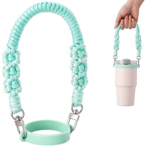 Water Bottle Handle Strap Compatible with Stanley Cup - color: Teal