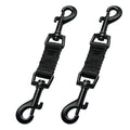Mini Dog Collar Safety Backup Clip, Black - color: Black, size: Mini(5.3 in fixed length x 0.4 in width)