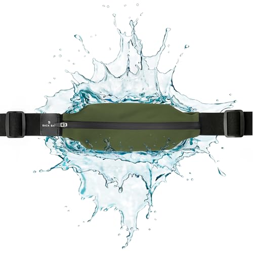 No-Bounce Slim & Secure Running Belt, Fits ALL Phones, Keys, Cards, Gels - color: 5. Army Green