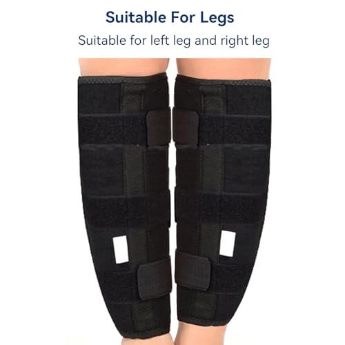 Calf Fixed Stabilizer, Comfortable Calf Support Strap Splint Tibia and Fibula Protector Shank Fracture Fixation Strap for Men and Women(M) - size: M