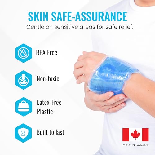 ICEWRAPS 4"x10" Flexible Large Gel Reusable Ice Packs, 2 Pack - Blue - size: 4"x10", style: Blue - 2Pack
