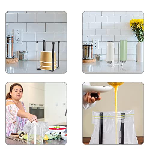 Bottle Drying Rack, Plastic Bag Drying Rack for Kitchen Countertop (White) - color: White
