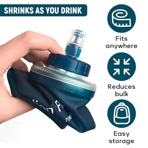 Soft Flask Collapsible Flask 1-Pack, 500ML, Slate Blue - color: 500ml Slate Blue