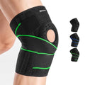 DOUFURT Knee Brace for Men & Women, Side Stabilizers & Patella Gel Pads - color: Green, size: X-Large