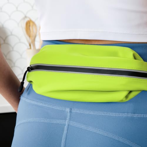 Slim Running Belt - Single Pocket Waterproof Phone Pouch - color: Neon (Single Pocket)