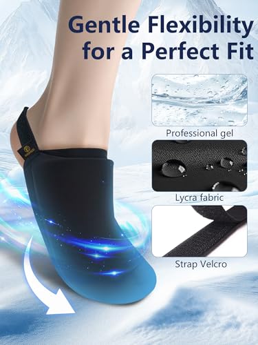 1 Pack Foot Ice Pack for Toe,Freeze Flexible Ice Gel Socks Cold Therapy - color: Black-1pack