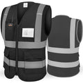 TICONN High Visibility Reflective Safety Vest for Men & Women, ANSI Class 2 - color: Black, size: 4X-Large