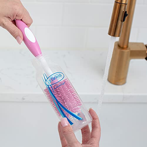 Dr. Brown's Soft Touch No Scratch Baby Bottle Cleaning Brush Nipple Cleaner with Stand and Storage Clip,BPA Free,Pink,(Pack of 12) - style: 12 Pack