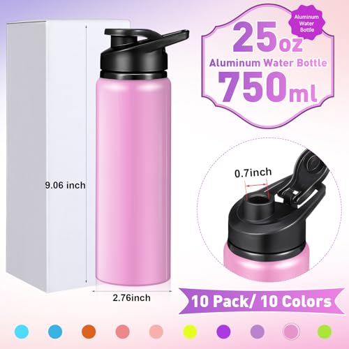 Mimorou 25oz Reusable Aluminum Water Bottles Bulk - color: Macaron Color