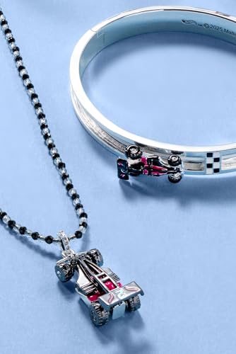 Alex and Ani Hot Wheels™ Necklaces - Car Necklace for Women, 16" + 2" Extender - color: Shiny Silver, style: Racecar Pendant Necklace (Shiny Silver)