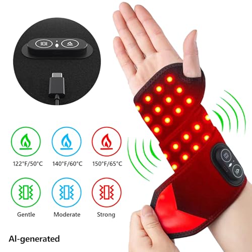 Cordless Wrist Heating Pad Massager – Heat & Compression Function