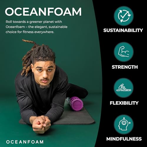 Oceanfoam Tidal Roller - Muscle Massage Foam Roller for Exercise (Magenta) - color: Magenta