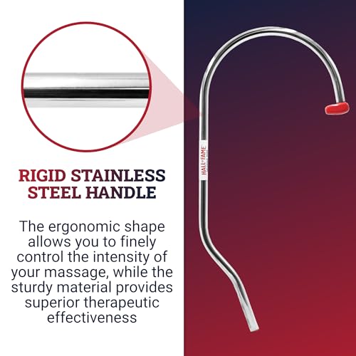Acuforce Hall of Fame Neck & Back Massager Tool - Trigger Point Massage Tool with Self Massage Hook for Pain Relief, Shoulder, Neck, and Back Muscle Knot Remover - Gift for Men and Women