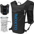 INOXTO Running Hydration Vest Backpack,Lightweight Insulated Pack with 1.5L Water Bladder Bag Daypack for Hiking Trail Running Cycling Race Marathon for Women Men - color: Black Blue