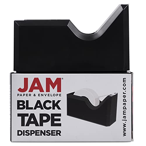 JAM PAPER Colorful Desk Tape Dispensers - Black - Sold Individually - color: Black, size: Pack of 1