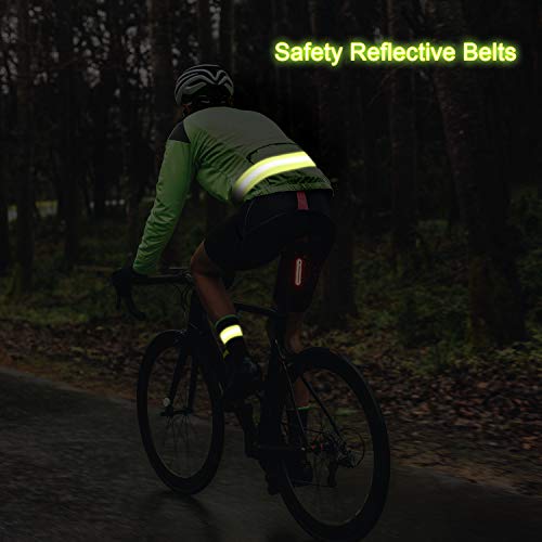 Hotop 6 Pcs Reflective Band Strap Safety Glow PT Belt High Visibility