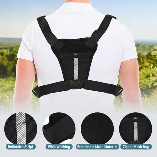 Outdoor Sport Chest Bag for Man Woman - Large Capacity Running Vest with Adjustable Straps for Hiking, Mountaineering & Travel (One Size Fits All)