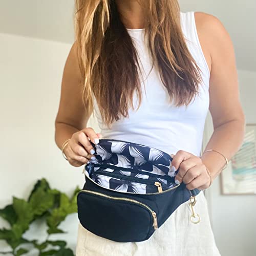 Ditty Co. - Lanikai -Small Diaper Bag - Fanny Pack - Portable Changing Pad - Crossbody Bags For Women - Baby Wipe Holder - Baby Travel Essentials (True Black) - color: True Black