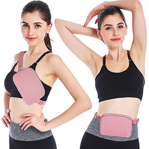AROME Mini Belt Bag for Women Men Fashion Waist Packs Fanny Pack - color: Pink
