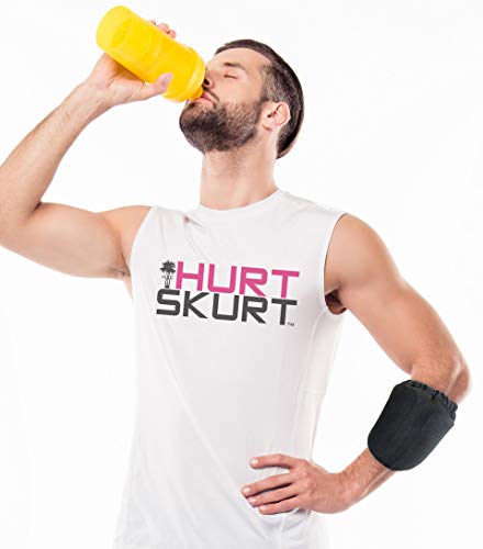 HurtSkurt® Premium Ice Therapy Sleeve – Flat Black Small – Stretch-Fit Wearable Cold Compression Wrap for Knee, Leg, Elbow & Ankle Recovery, Durable, Machine Washable, Stays Cold Longer - color: Flat Black, size: Small